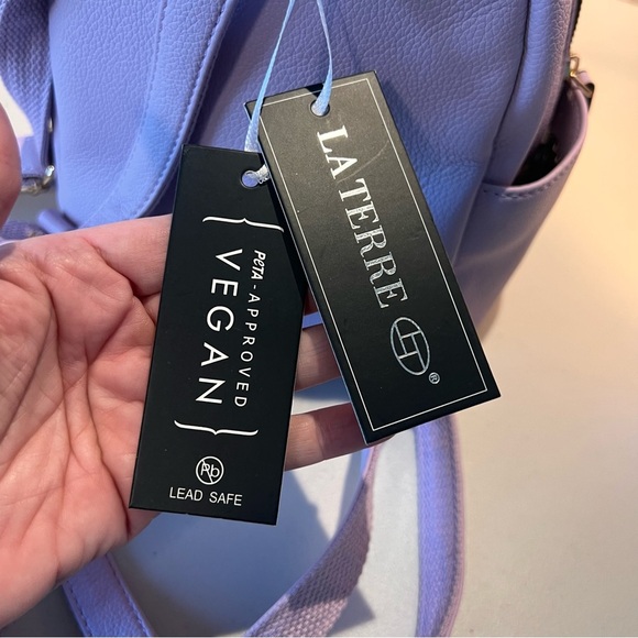 Stylish Vegan Lavender Backpack with Front Zipper main image 12